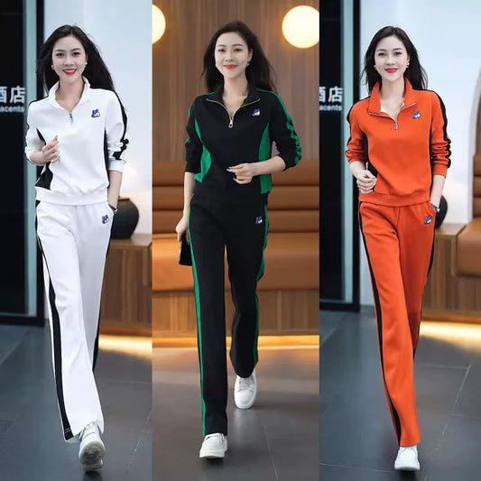 🔸🔸Damska bluza casualowa z szerokimi spodniami, dwuczęściowy garnitur-3915079