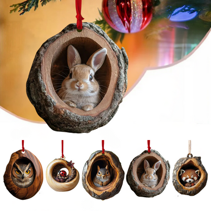 【5 sztuk】🎄Ozdoby choinkowe ze zwierzętami. małe ozdoby zwierzęce-3836541