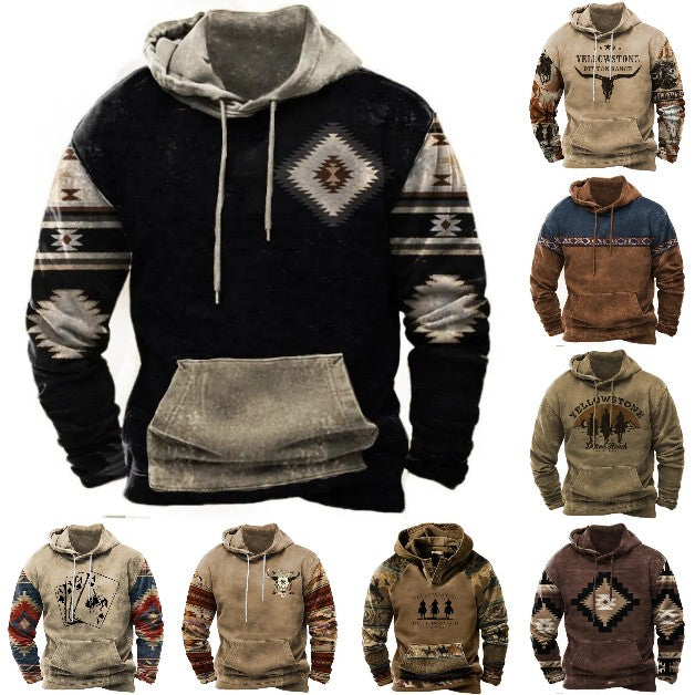 🔥[S-5XL] 2024 męska, pogrubiona bluza 3D z długimi rękawami, zapewniająca ciepło i zimno jesienią i zimą-3794212