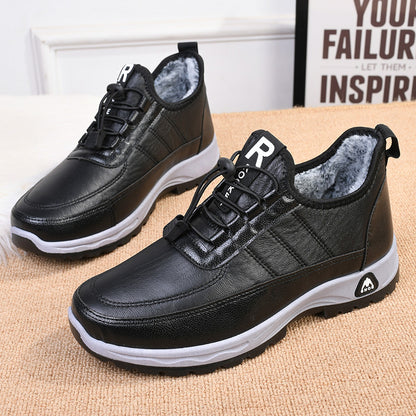 【39-44】Sneakersy męskie, bawełniana pluszowa wyściółka, miękka podeszwa, wodoodporne, antypoślizgowe-3908513