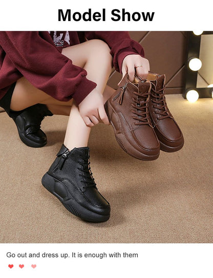 【30%OFF】 Nowe małe skórzane buty sportowe i rekreacyjne, martin buty z grubą podeszwą, stopy wygodne i nie zmęczone-3905313