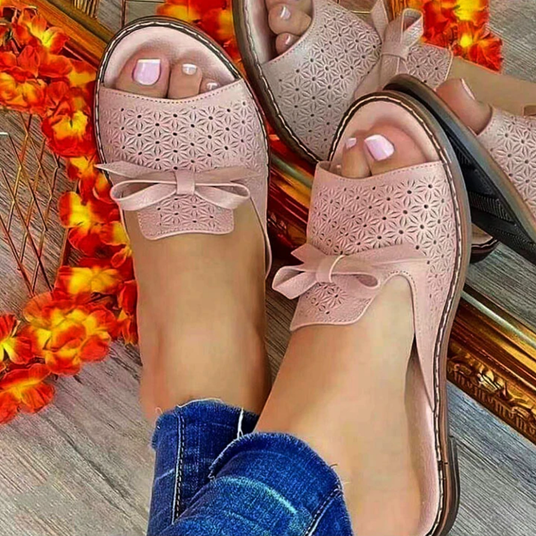 🔥👡[35~43] Letnie, wygodne, oddychające sandały z kokardką w nowym stylu-3928970