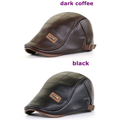 🧢【Kup jeden, drugi dostaniesz gratis】🔥Męski beret skórzany w stylu vintage-3806630