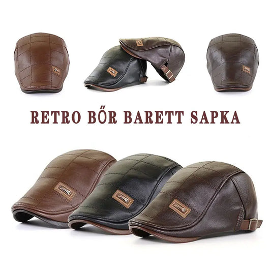 🧢【Kup jeden, drugi dostaniesz gratis】🔥Męski beret skórzany w stylu vintage-3806630
