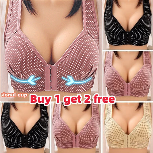 🎉【3 pary】 Wysokiej jakości bezszwowy biustonosz push-up, modny i seksowny