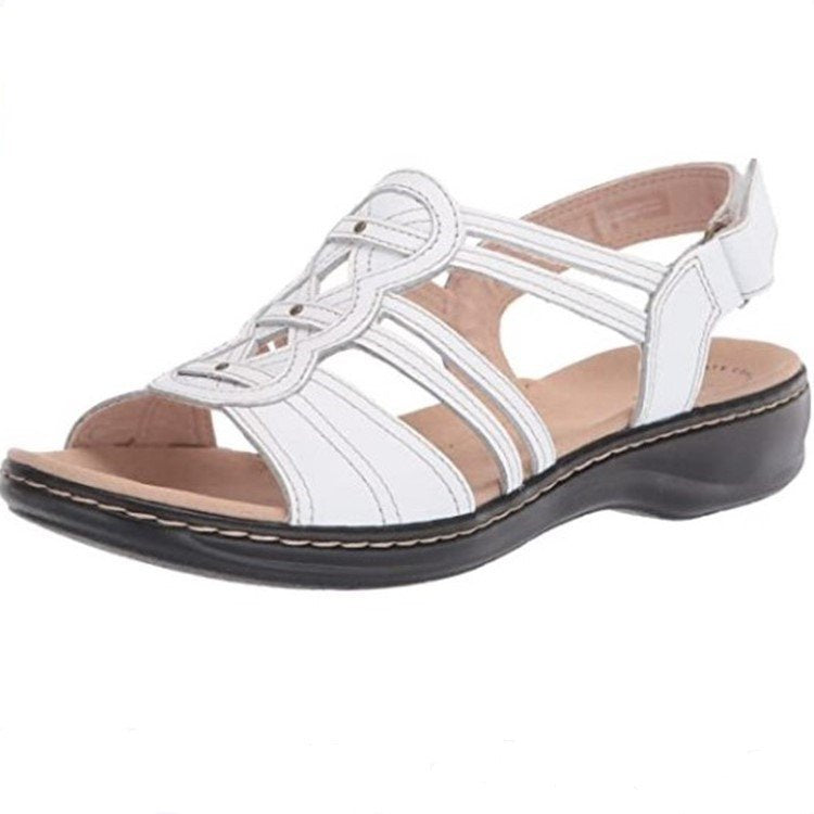 👡Oryginalna zniżka fabryczna 45%【35-43】Lato nowe miękkie i wygodne damskie skórzane sandały 5 cm-miękki spód antypoślizgowy