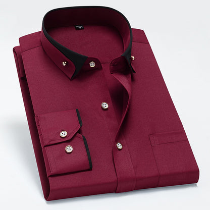 【S-4XL】👕2024 Nowa oddychająca biznesowa koszula męska casual 3616375