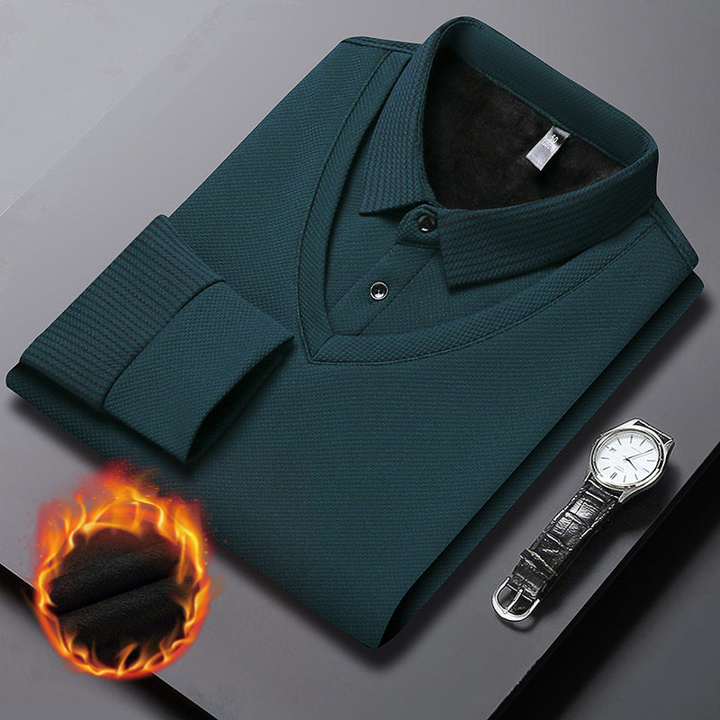 【M-4XL】👔 Dwuczęściowa koszulka POLO ze sztucznymi paskami-3838679