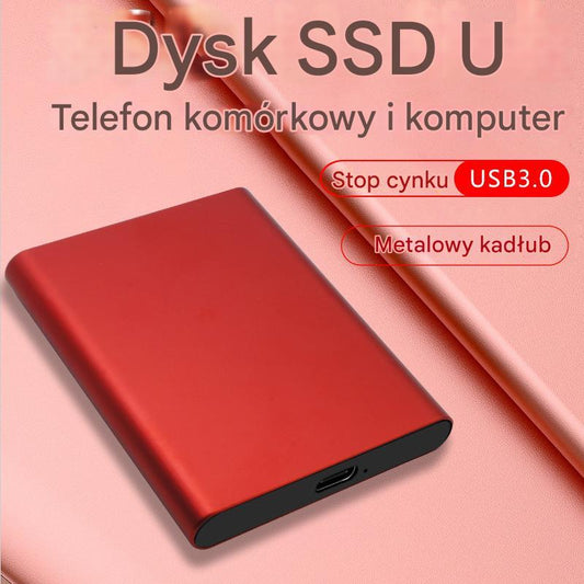 💻[Mały zewnętrzny dysk SSD] 📱Szybka prędkość transferu, mały rozmiar, lekka konstrukcja, odporna na wstrząsy, stabilna
