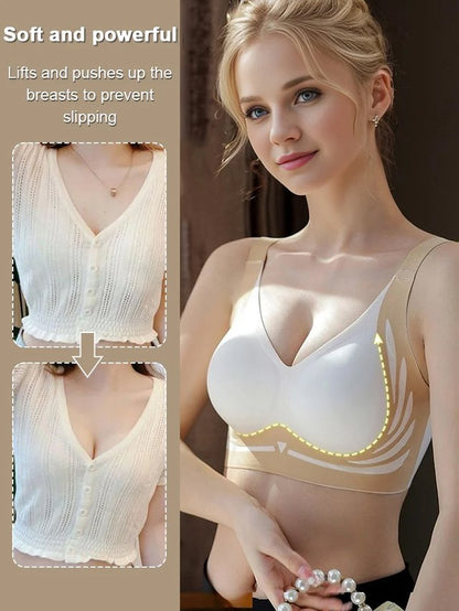 😍【Paquete de 2】Sujetador de una pieza sin aros para mujer❤️【40-85 kg】