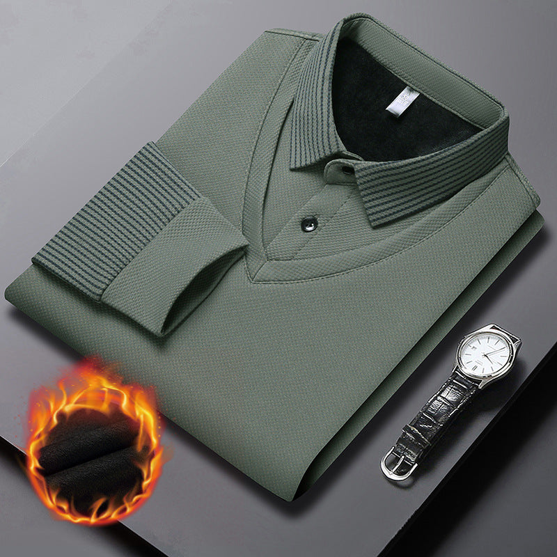 【M-4XL】👔 Dwuczęściowa koszulka POLO ze sztucznymi paskami-3838679