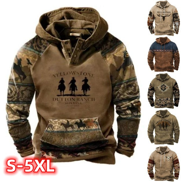 🔥[S-5XL] 2024 męska, pogrubiona bluza 3D z długimi rękawami, zapewniająca ciepło i zimno jesienią i zimą-3794212