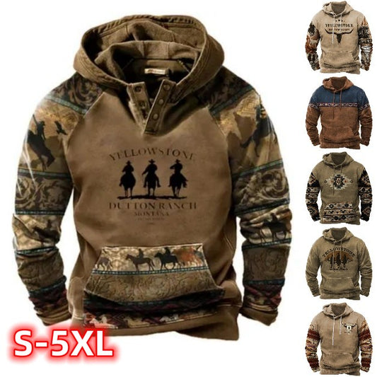 🔥[S-5XL] 2024 męska, pogrubiona bluza 3D z długimi rękawami, zapewniająca ciepło i zimno jesienią i zimą-3794212