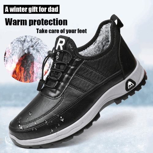【39-44】Sneakersy męskie, bawełniana pluszowa wyściółka, miękka podeszwa, wodoodporne, antypoślizgowe-3908513