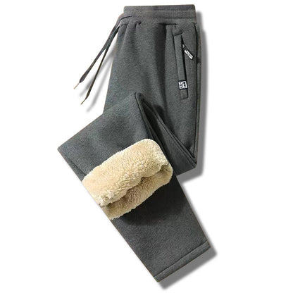 👖2024 Iarna Bărbați de iarnă Lambswool îngroșat Casual cald Sweatpants cald-3819341
