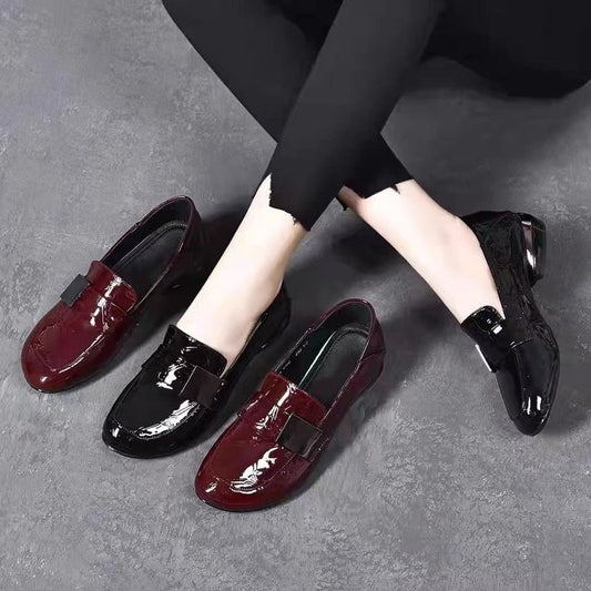 🔥【Bestseller】🎁 2025 Nowe brytyjskie skórzane buty Mary Jane z miękką podeszwą i niskim obcasem-3921554