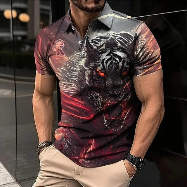 🔥【S-6XL】Męski dres 3D ze zwierzęcym nadrukiem