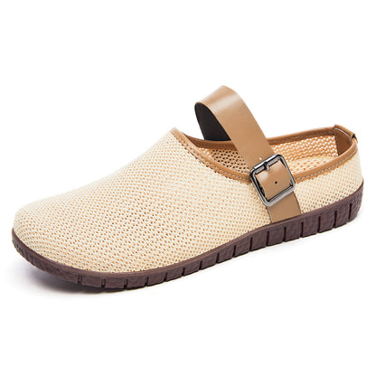 🌴🌴【36-41】🧊 Sandale retro versatile tricotate cu talpă moale-3917556