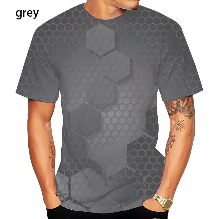 💥 【S-5XL】 2025 Lato Plus Size męska koszulka 3D Camo Camo Casual Luźne sportowe topy Męska koszulka-3918515