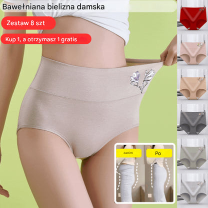 🔥（8 szt）【40-85kg】💟Niebrudzące bawełniane majtki antybakteryjne-3890438