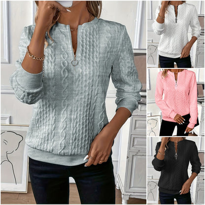 🎀🎀【S-2XL】 2024 nowy jesienny i zimowy sweter damski zapinany na zamek-3855262