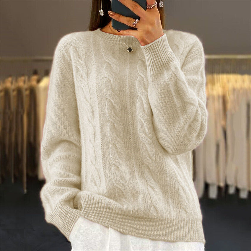 🔥⛄【S-XL】2024 jesienny i zimowy nowy, jednokolorowy, wysokiej jakości wełniany sweter-3854260