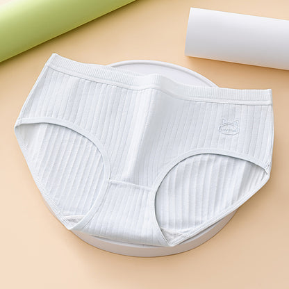 【7 sztuk】Prosta, wysokiej jakości, antybakteryjna bielizna z wysokim stanem, odpowiednia dla kobiet o wadze 35-90Kg-3883782