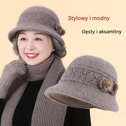 🧶Czapka + Szalik🧶Ciepły towarzysz zimą: ciepła czapka z dzianiny-3846207
