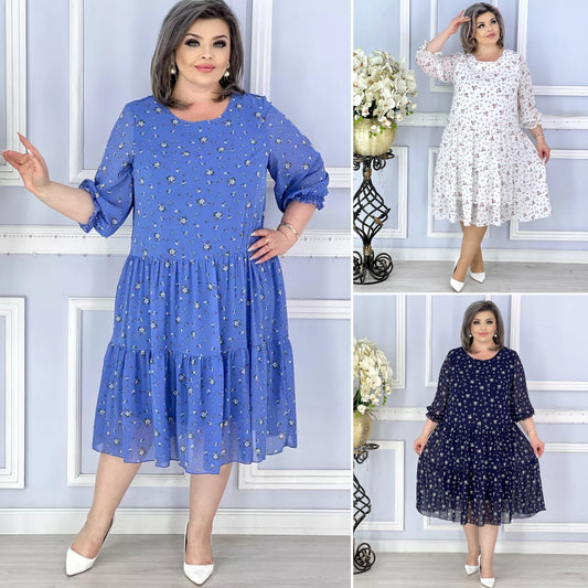 💖【gorąca wyprzedaż】【S-5XL】2025 Elegancka sukienka w kwiaty