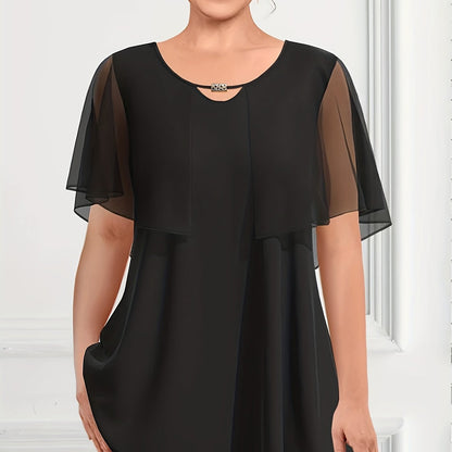 【S-3XL】💙Nowe stylowe, wiosenne topy, jednokolorowe, peleryny dla kobiet-3970449