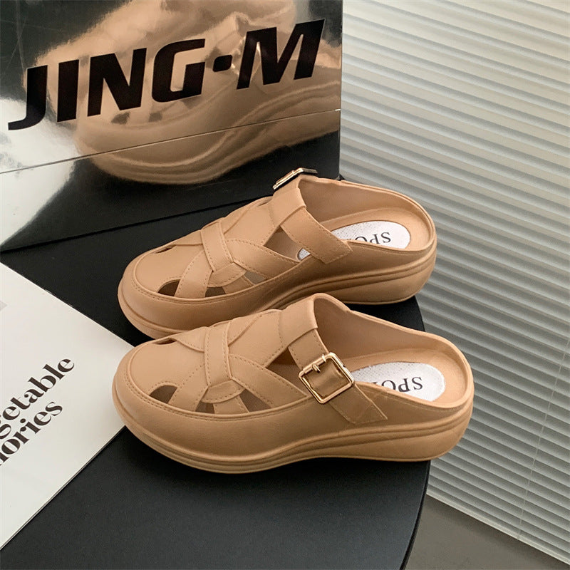【36-41】 Lato 2025, nowy styl nude, wygodne i modne sandały-3900148