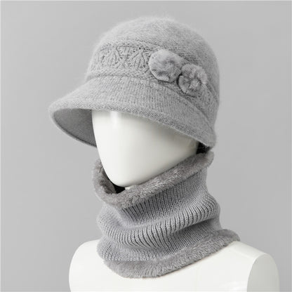 🧶Czapka + Szalik🧶Ciepły towarzysz zimą: ciepła czapka z dzianiny-3846207