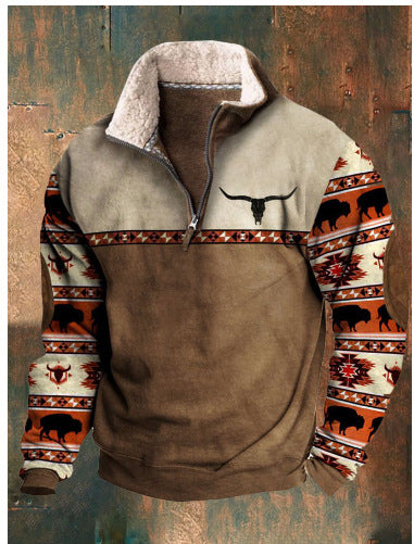 👕【49% ZNIŻKI】【S-4XL】2024 Jesienno-zimowy męski modny, ciepły sweter z długim rękawem i nadrukiem 3D-3856917
