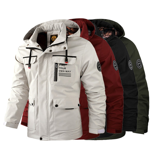 【Wyłączny rabat, tylko dziś】【M-6XL】Nowa ciepła kurtka męska na jesień i zimę, odporna na wiatr i wodę【Polecane】-3883485