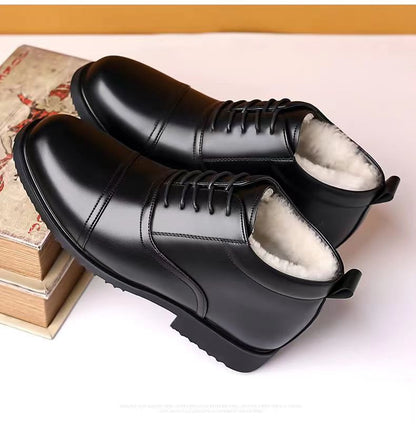 【30% ZNIŻKI】【39-44】Męskie zimowe skórzane buty z grubą i ciepłą podeszwą-3801066