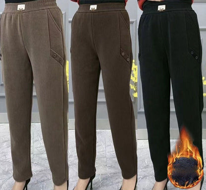 【2XL-5XL】Nowe, zimowe, pogrubione i aksamitne, luźne spodnie plus size✅【55-92,5kg】-3824192