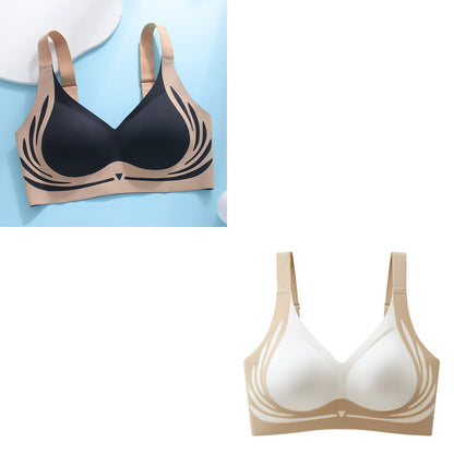 😍【Paquete de 2】Sujetador de una pieza sin aros para mujer❤️【40-85 kg】