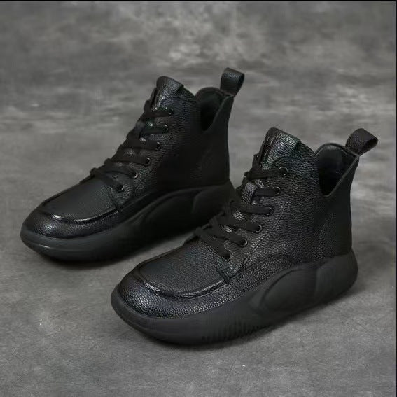 【30%OFF】 Nowe małe skórzane buty sportowe i rekreacyjne, martin buty z grubą podeszwą, stopy wygodne i nie zmęczone-3905313