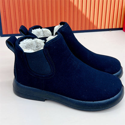 🔥【35-41】👢2024 Zimowe ciepłe kaszmirowe płaskie wygodne, wszechstronne, krótkie buty Buty antypoślizgowe-3844205