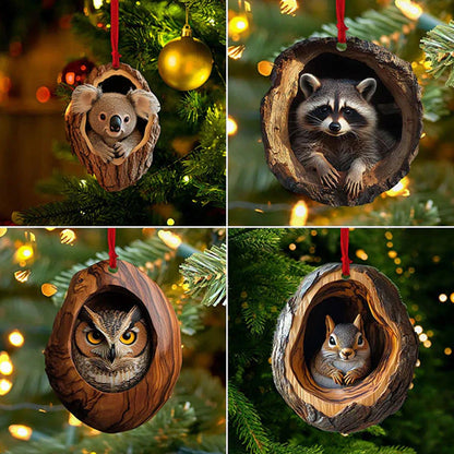 【5 sztuk】🎄Ozdoby choinkowe ze zwierzętami. małe ozdoby zwierzęce-3836541