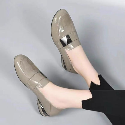 🔥【Bestseller】🎁 2025 Nowe brytyjskie skórzane buty Mary Jane z miękką podeszwą i niskim obcasem-3921554