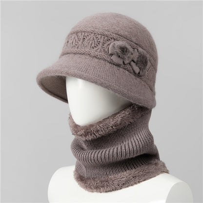 🧶Czapka + Szalik🧶Ciepły towarzysz zimą: ciepła czapka z dzianiny-3846207