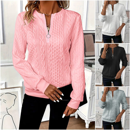 🎀🎀【S-2XL】 2024 nowy jesienny i zimowy sweter damski zapinany na zamek-3855262