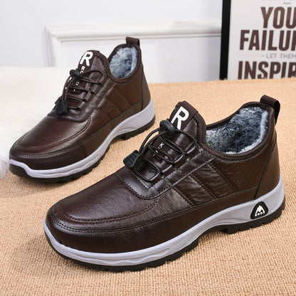 【39-44】Sneakersy męskie, bawełniana pluszowa wyściółka, miękka podeszwa, wodoodporne, antypoślizgowe-3908513
