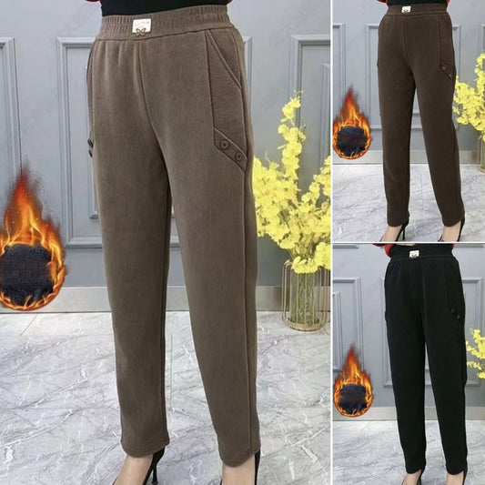 【2XL-5XL】Nowe, zimowe, pogrubione i aksamitne, luźne spodnie plus size✅【55-92,5kg】-3824192