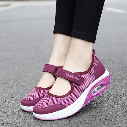 🔥【35-42】2025 nowe buty damskie z niską cholewką i siateczką na poduszce powietrznej-3894981