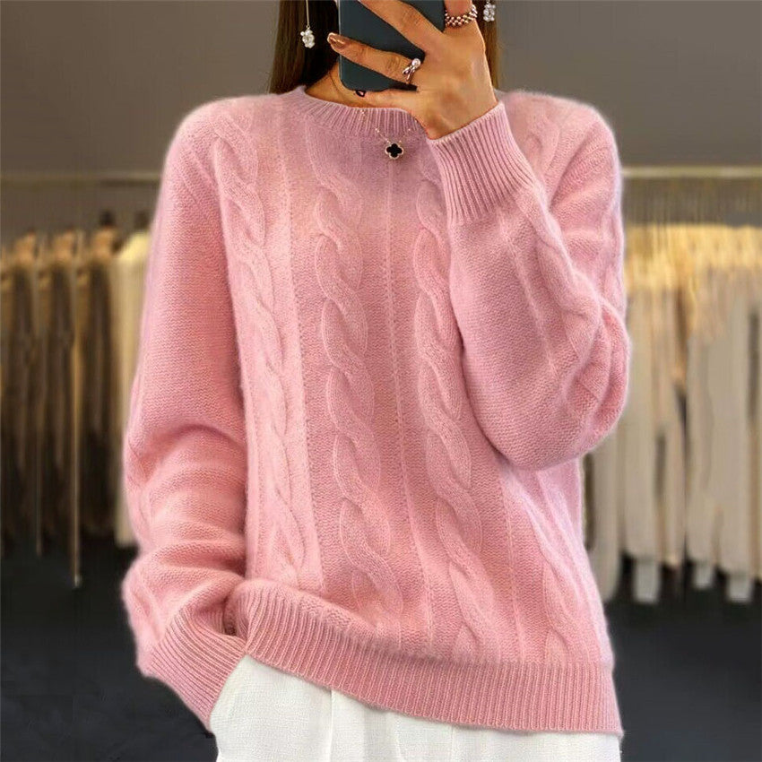 🔥⛄【S-XL】2024 jesienny i zimowy nowy, jednokolorowy, wysokiej jakości wełniany sweter-3854260