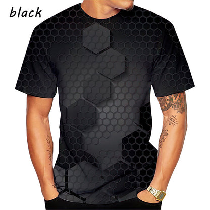 💥 【S-5XL】 2025 Lato Plus Size męska koszulka 3D Camo Camo Casual Luźne sportowe topy Męska koszulka-3918515