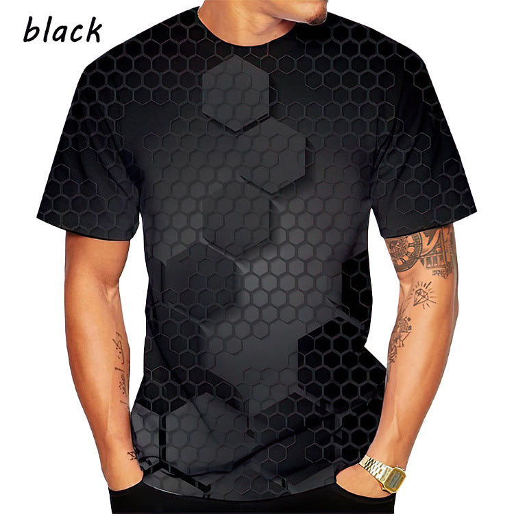💥 【S-5XL】 2025 Lato Plus Size męska koszulka 3D Camo Camo Casual Luźne sportowe topy Męska koszulka-3918515