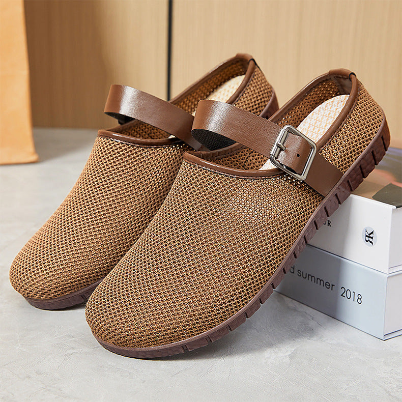 🌴🌴【36-41】🧊 Sandale retro versatile tricotate cu talpă moale-3917556
